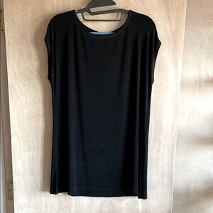 Chico’s Travelers Black Sleeveless Jersey Knit Top Women’s Sz 2 (L)